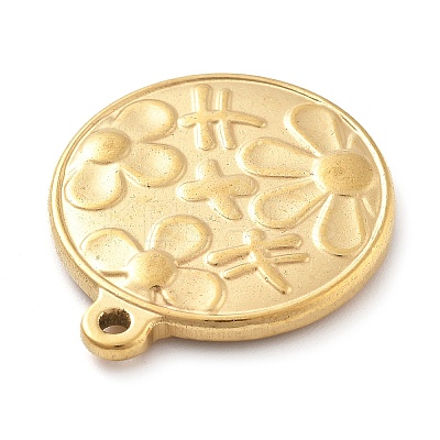 304 Stainless Steel Pendants STAS-I327-07G-1
