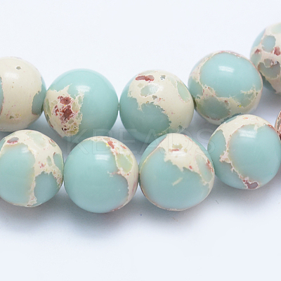 Synthetic Imperial Jasper Beads Strands G-F531-4mm-H03-1