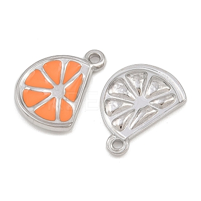 304 Stainless Steel Enamel Pendants STAS-Z166-23D-P-1
