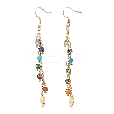 Natural Gemstone Dangle Earrings EJEW-JE06668-01-1