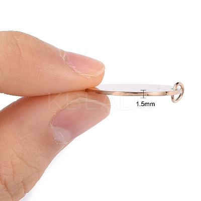Ion Plating(IP) 304 Stainless Steel Pendants STAS-I311-06RG-1