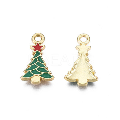 Rack Plating Alloy Enamel Pendants X-ENAM-N055-168-1