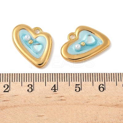 304 Stainless Steel Enamel Pendants STAS-U057-30G-1