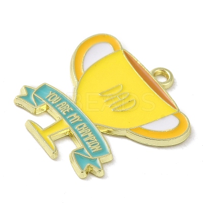 Father's Day Alloy Enamel Pendants ENAM-U0001-01B-1