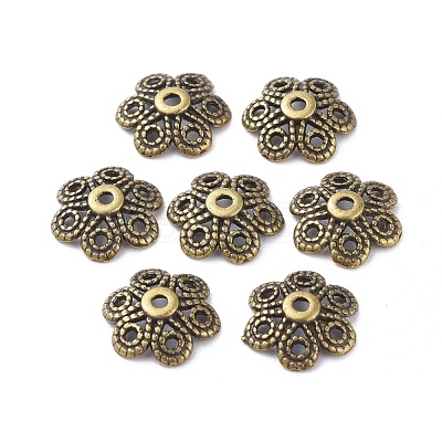 Tibetan Style Alloy Bead Caps X-MLF10883Y-NF-1