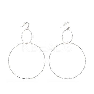 304 Stainless Steel Dangle Earrings EJEW-L237-02P-1