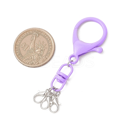 Spray Painted Eco-Friendly Alloy Double Eye Swivel Clasps and Iron Lobster Claw Clasps HJEW-JM04661-1