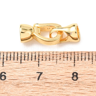Brass Micro Pave Cubic Zirconia Fold Over Clasps KK-P164-05G-1-1