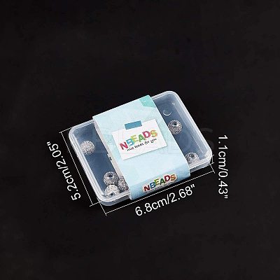 Rack Plating Brass Cubic Zirconia Beads ZIRC-NB0001-05-1