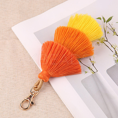 Colorful Tassel Keychain Handmade Boho Keychain Personalized Bag Charm Tassel Keychain for Women FIND-SZC0013-282-1