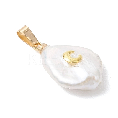 3Pcs 3 Styles Baroque Natural Keshi Pearl Pendants PALLOY-JF04956-1