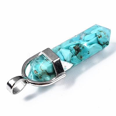 Transparent Epoxy Resin Pendants X-RESI-Q215-001-NR-1