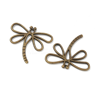 Dragonfly Tibetan Style Alloy Pendants TIBEP-R344-16AB-FF-1