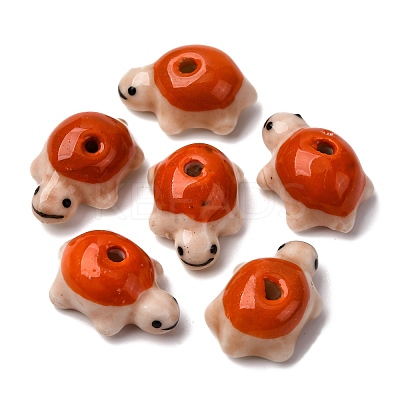 Handmade Bright Glazed Porcelain Beads PORC-CJC0009-03C-1