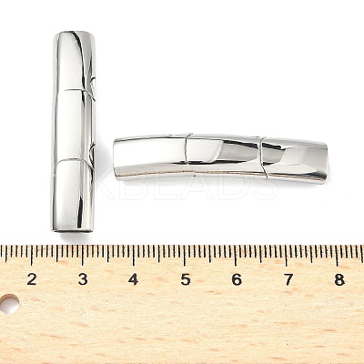 Smooth 316 Surgical Stainless Steel Rectangle Magnetic Clasps STAS-Z134-01P-1