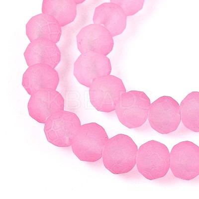 Baking Paint Frosted Glass Beads Strands FGLA-N003-6mm-05-1