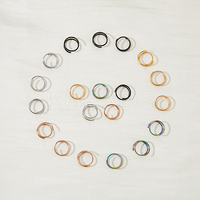 20Pcs 5 Colors 304 Stainless Steel Spiral Nose Rings Set AJEW-FI0001-01-1