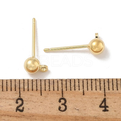 Brass Studs Earring Findings KK-H503-29G-03-1