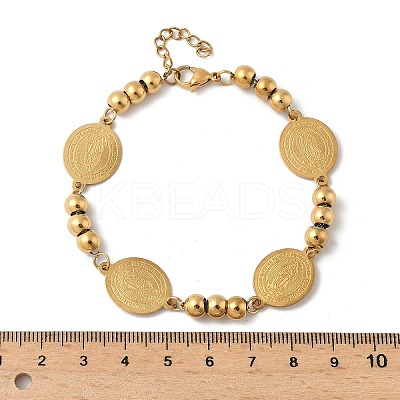 304 Stainless Steel Link Bracelets for Women BJEW-A042-01G-1