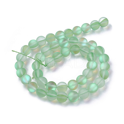 Synthetic Moonstone Beads Strands G-F142-6mm-15-1