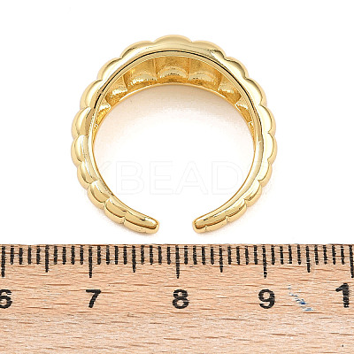 Brass Cuff Ring for Women RJEW-Z113-14G-1