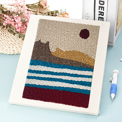 DIY Punch Needle Frame Covered with Cloth DIY-NB0005-06B-1