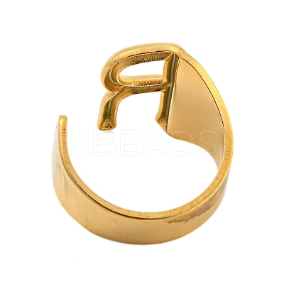 PVD Vacuum Plating 201 Stainless Steel Cuff Rings RJEW-Z032-01G-R-1