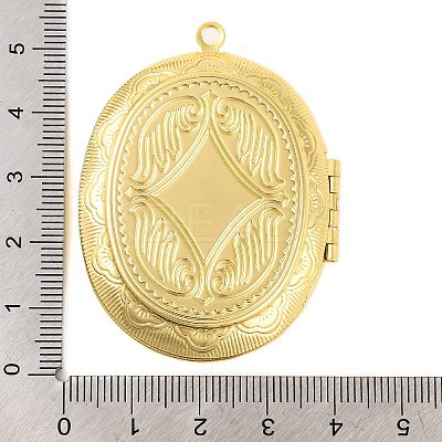 Rack Plating Brass Locket Pendants KK-K277-09G-1