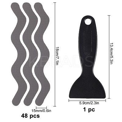 PEVA S-shaped Bath Tub Stickers KY-GF0001-03B-1
