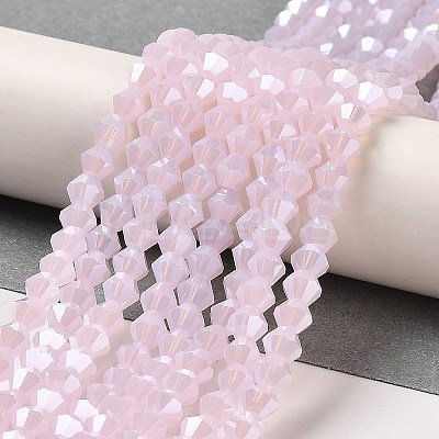 Imitation Jade Electroplate Glass Beads Strands LS-EGLA-F029-J4mm-A02-1