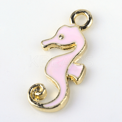 Sea Horse Alloy Enamel Pendants ENAM-Q033-38A-1