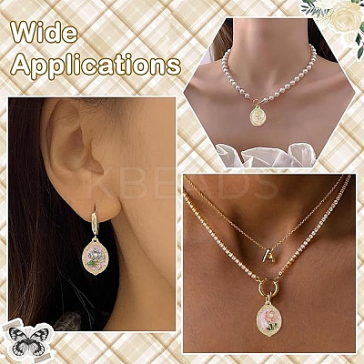 8Pcs 8 Styles Alloy Enamel Pendants ENAM-YW0006-53-1