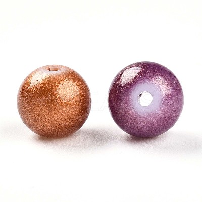 Baking Paint Glass Pearl Beads DGLA-S115-8mm-MK-1