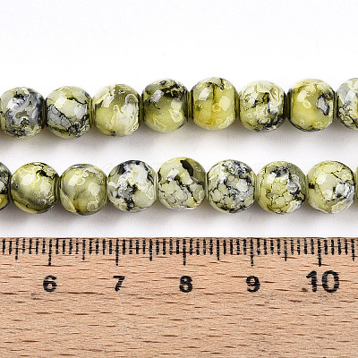 Baking Paint Glass Beads Strands DGLA-N003-8mm-A04-1