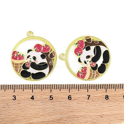 Golden Plated Alloy Enamel Pendants ENAM-Z017-08G-03-1