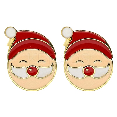 Ion Plating(IP) 304 Stainless Steel Enamel Stud Earrings EJEW-I316-04G-05-1