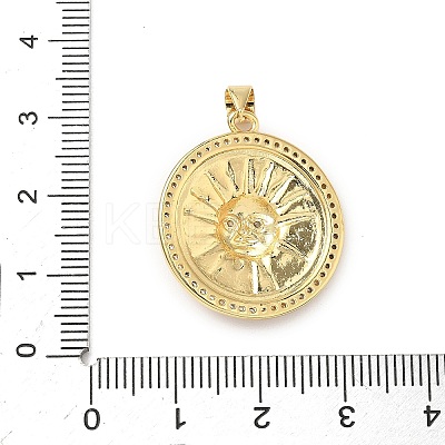 Brass Micro Pave Cubic Zirconia Pendants KK-D426-22B-G-1