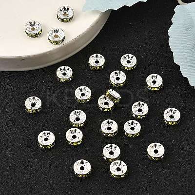 Brass Grade A Rhinestone Spacer Beads RB-A014-Z8mm-09S-1