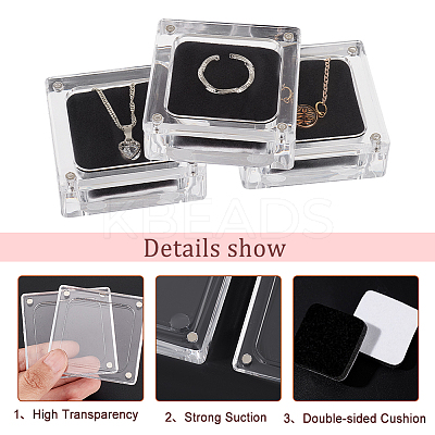 Transparent Plastic Jewelry Display Stands LS-ODIS-WH0029-36-1