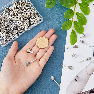 140Pcs 2 Style Tibetan Style Alloy Charms TIBE-FH0001-21-1