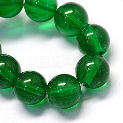 Baking Paint Transparent Glass Round Bead Strands DGLA-Q022-8mm-25-1