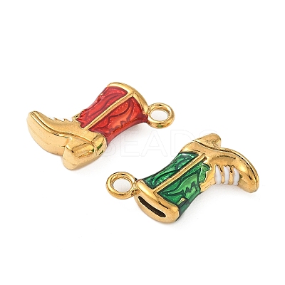 304 Stainless Steel Enamel Pendants STAS-I346-45G-04-1