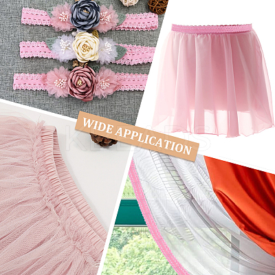 20M Polyester Stretch Frilly Edge Lace Ribbon OCOR-GF0003-37C-1
