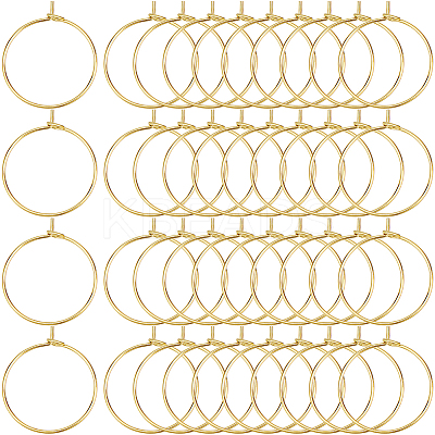 200Pcs Brass Wine Glass Charm Rings KK-SP0001-31A-G-1