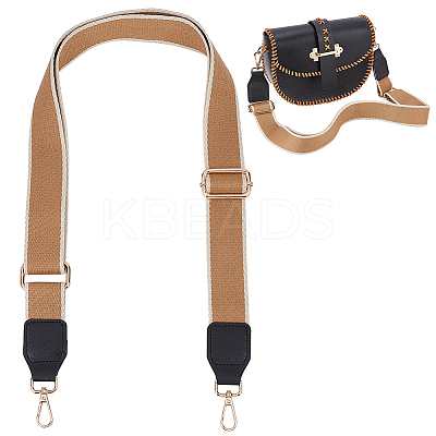 Jacquard Weave Ethnic Style Polyester Wide Bag Handles FIND-WH0136-40B-1