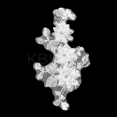 3D Flower Polyester Embroidery Sew on Appliques DIY-WH20010-35A-02-1