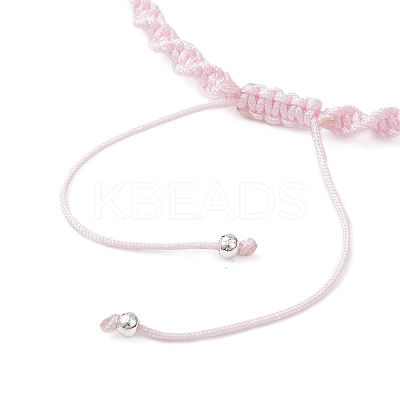 Natural White Moonstone & Natural Rose Quartz & Natural Pink Opal & Natural Rhodochrosite Gradient Color Round Bead with Nylon Thread BJEW-JB12917-01-1