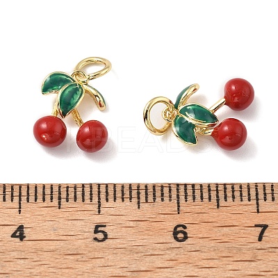 Brass Enamel Charms LS-KK-V014-02G-1