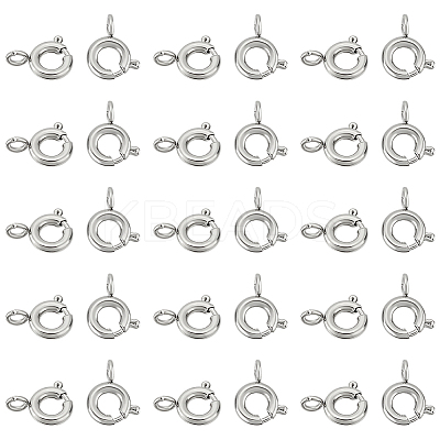 30Pcs 316 Stainless Steel Spring Ring Clasps FIND-UN0016-21-1