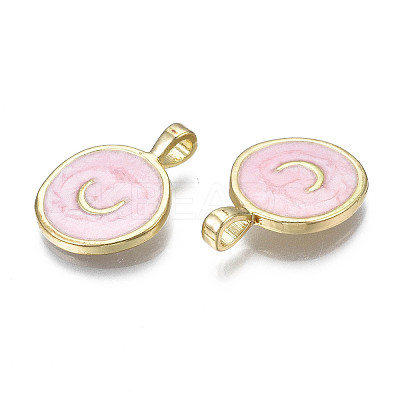 Rack Plating Alloy Enamel Pendants ENAM-T012-08-1